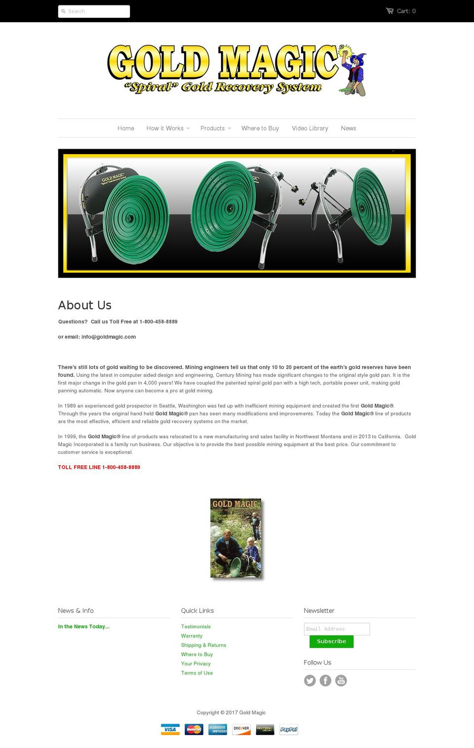 goldmagic.com shopify website screenshot