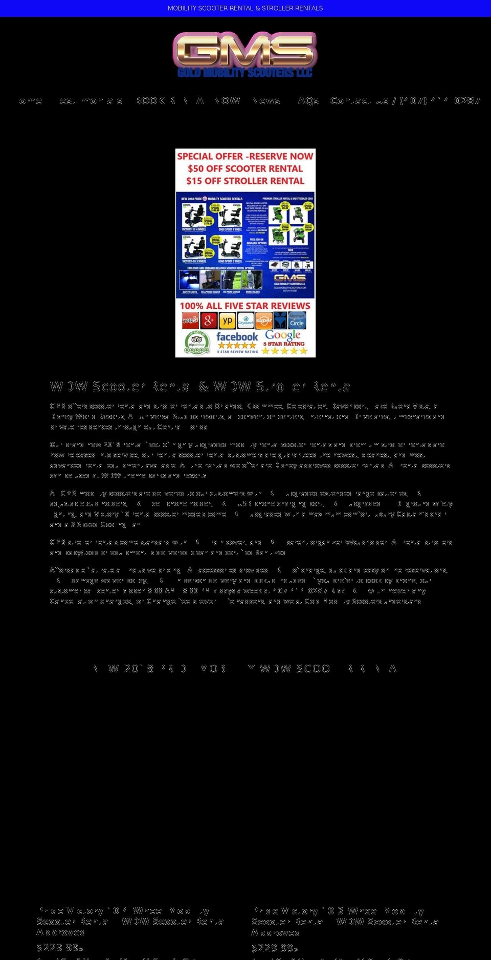 goldmobilityscooters.com shopify website screenshot