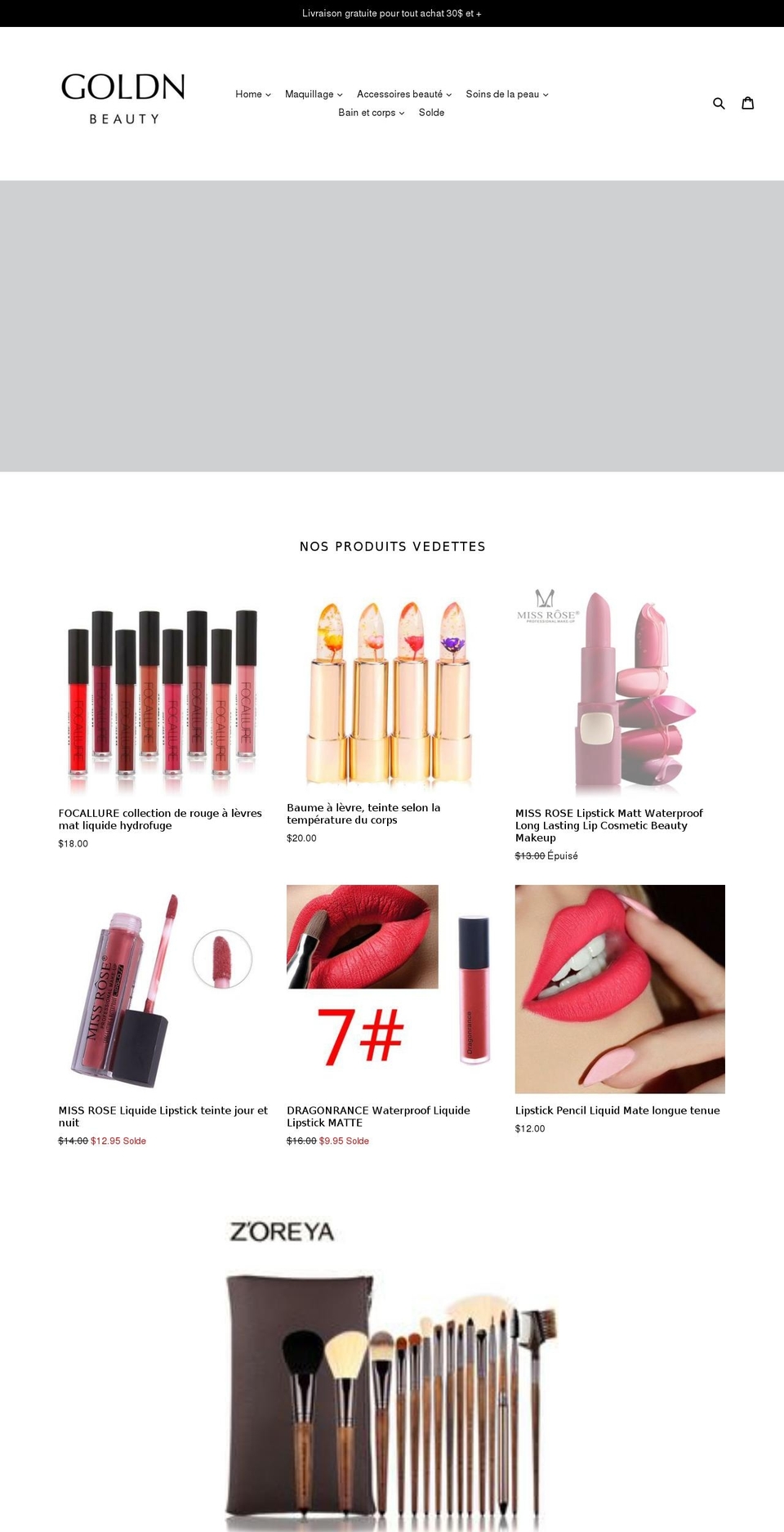 goldnbeauty.com — Shopify storefront screenshot