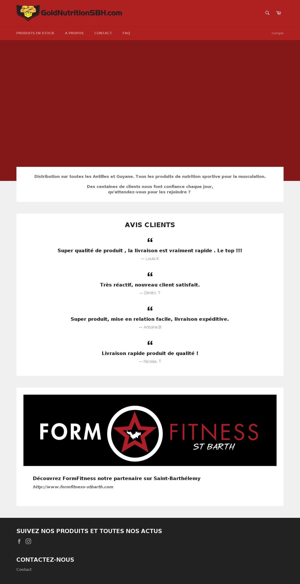 goldnutritionsbh.com — Shopify storefront screenshot