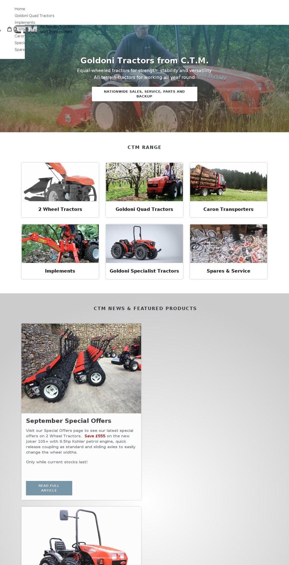 goldonitractors.com — Shopify storefront screenshot