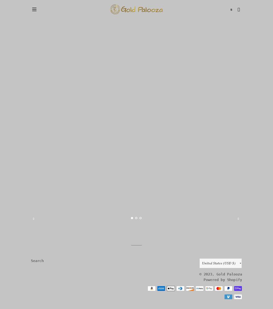 goldpalooza.com shopify website screenshot