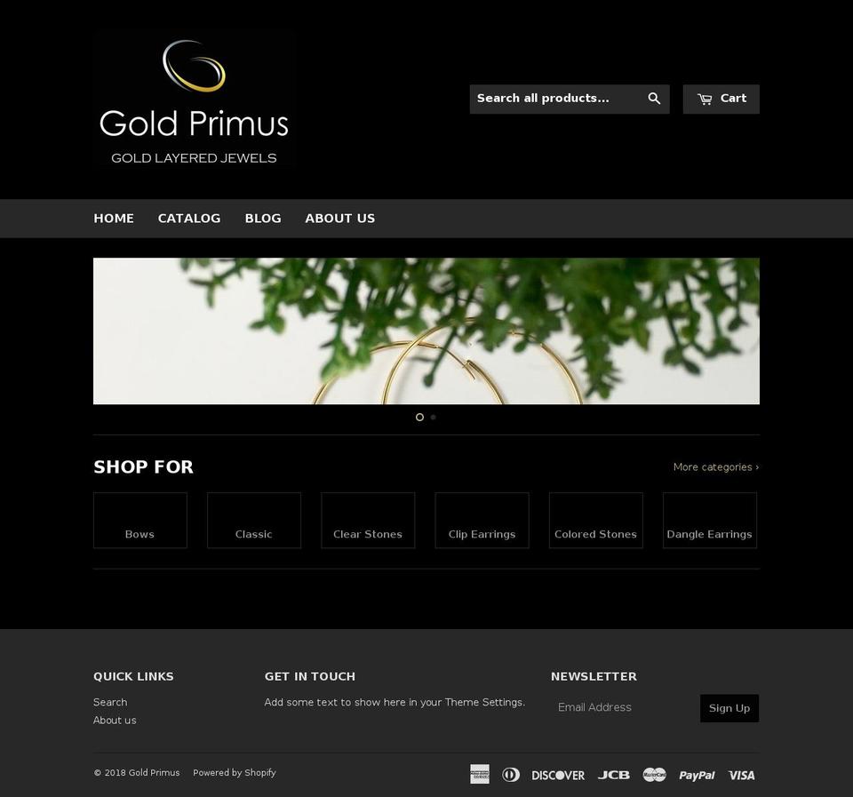 goldprimus.com — Shopify storefront screenshot