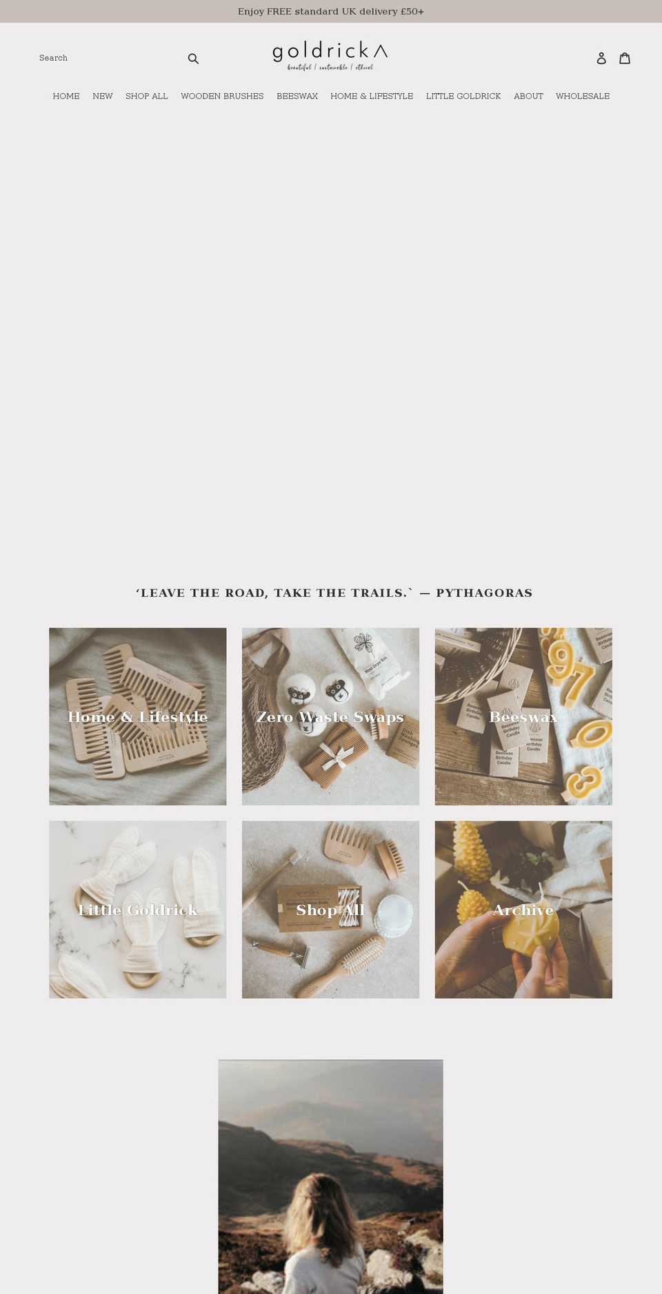 goldricknaturalliving.com — Shopify storefront screenshot