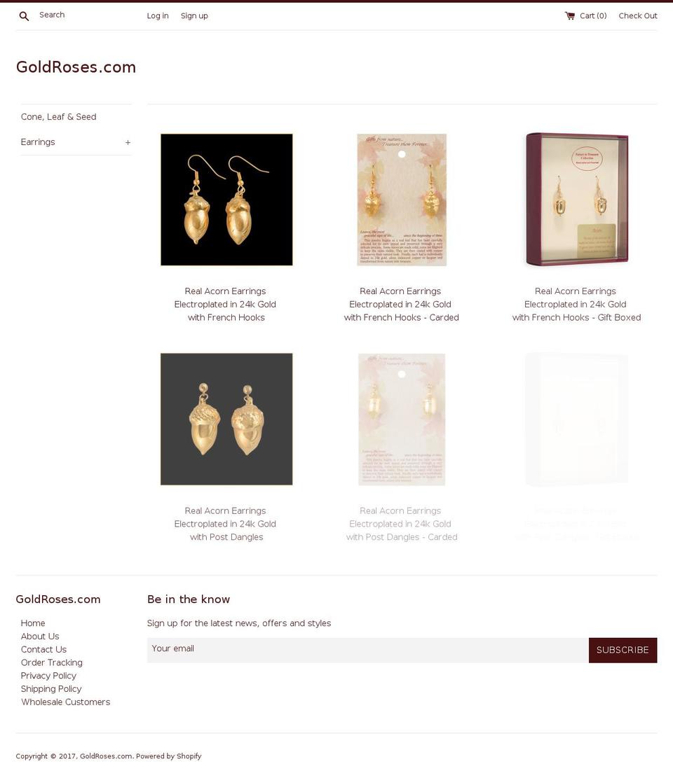 goldrose.com shopify website screenshot