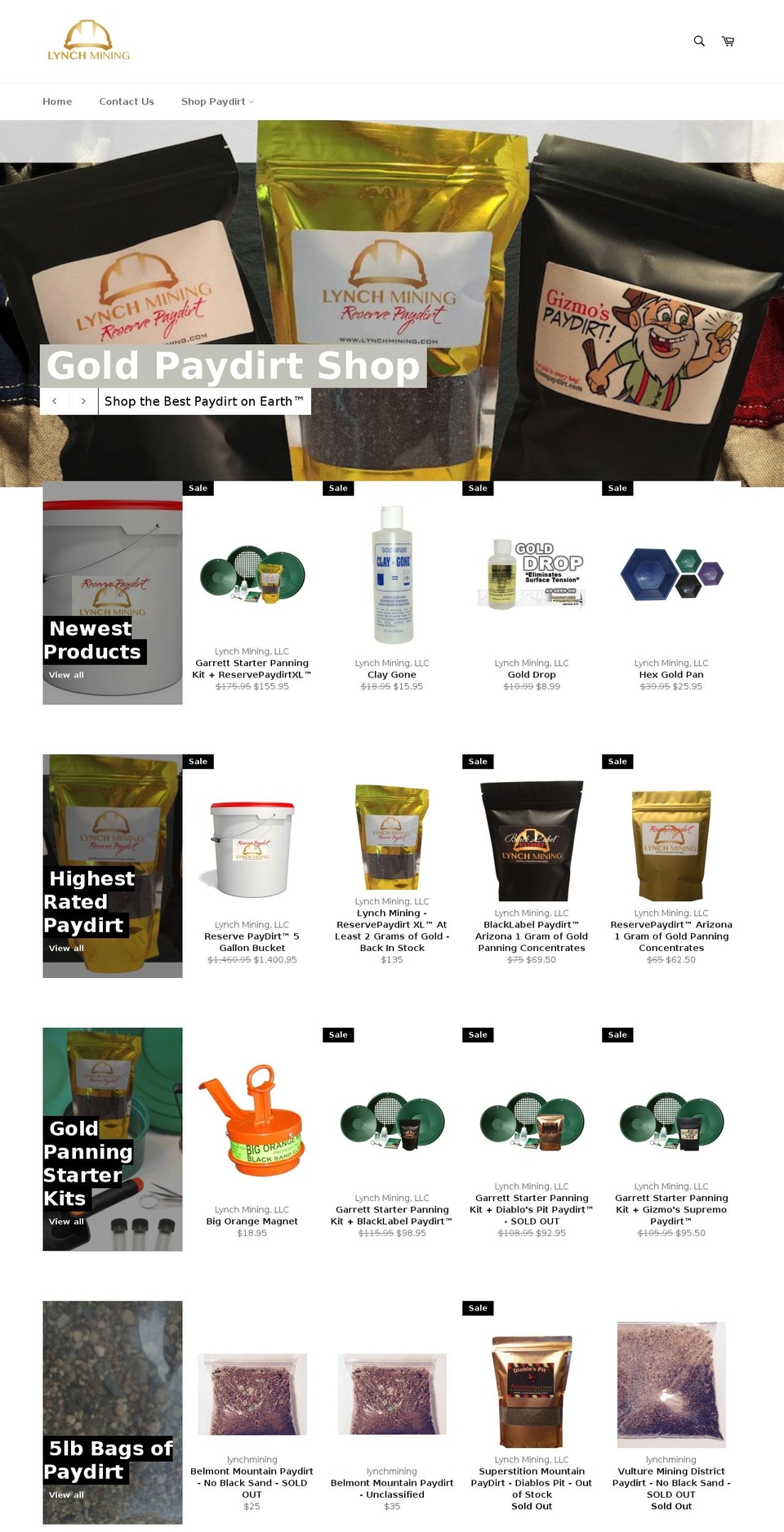 goldrushmarketplace.com shopify website screenshot