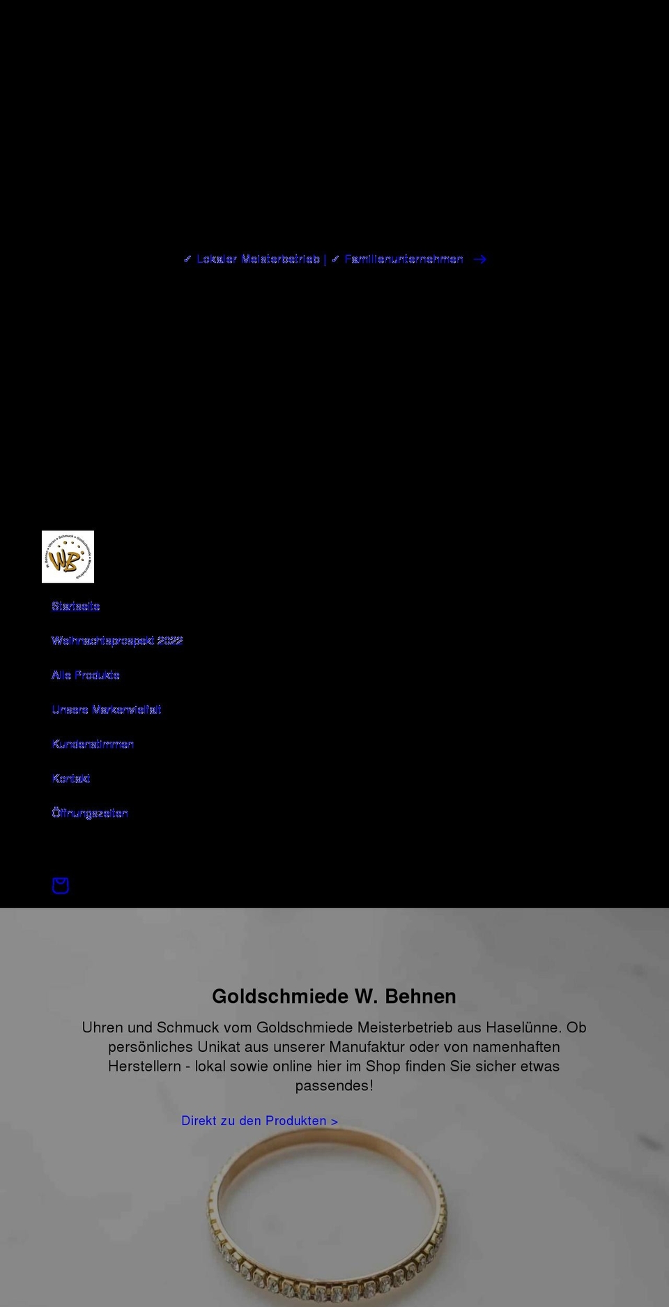 goldschmiede-behnen.de shopify website screenshot