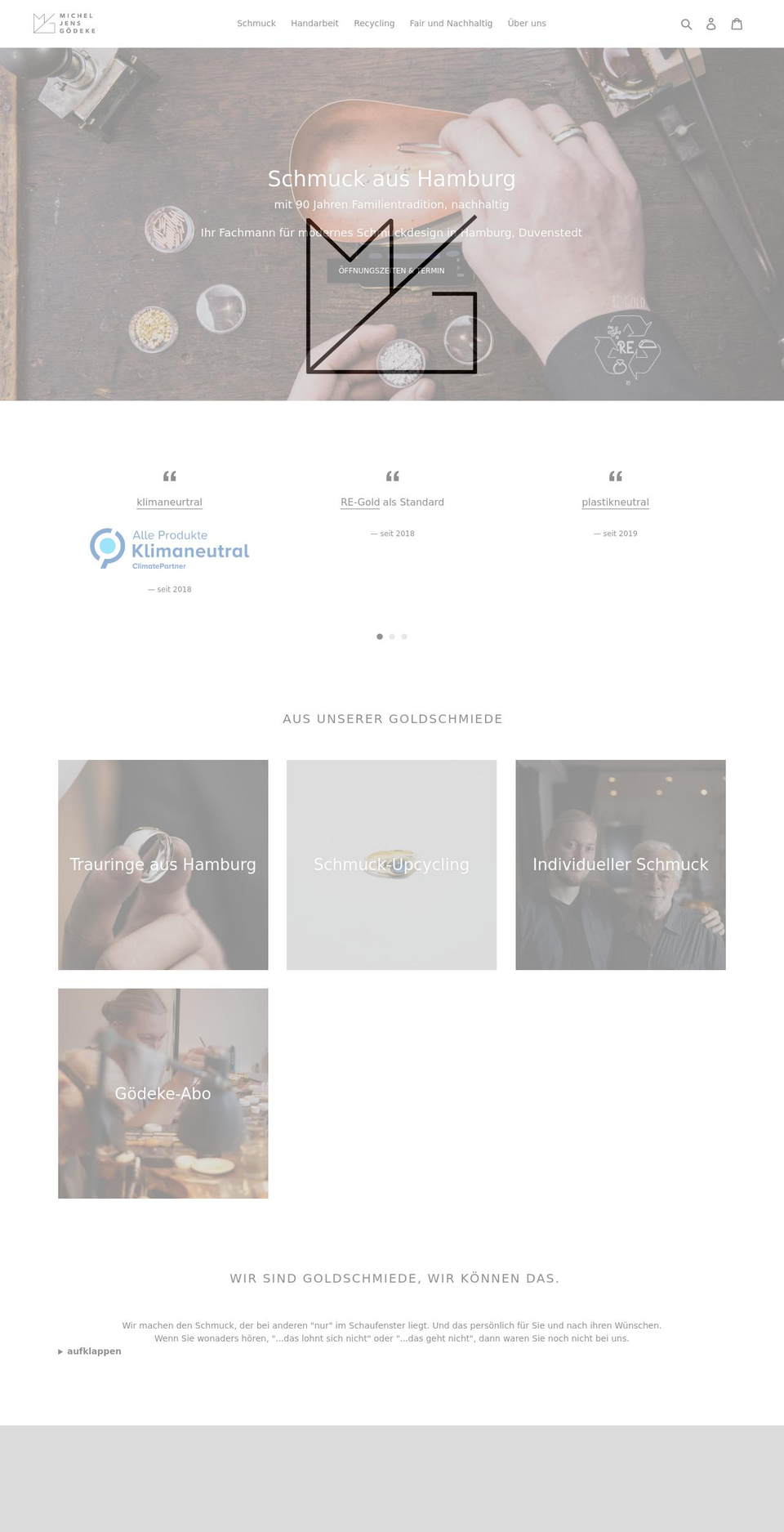 goldschmiede.net shopify website screenshot