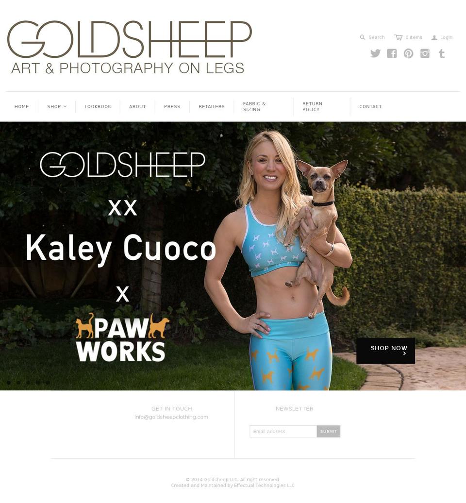 goldsheepclothing.com shopify website screenshot