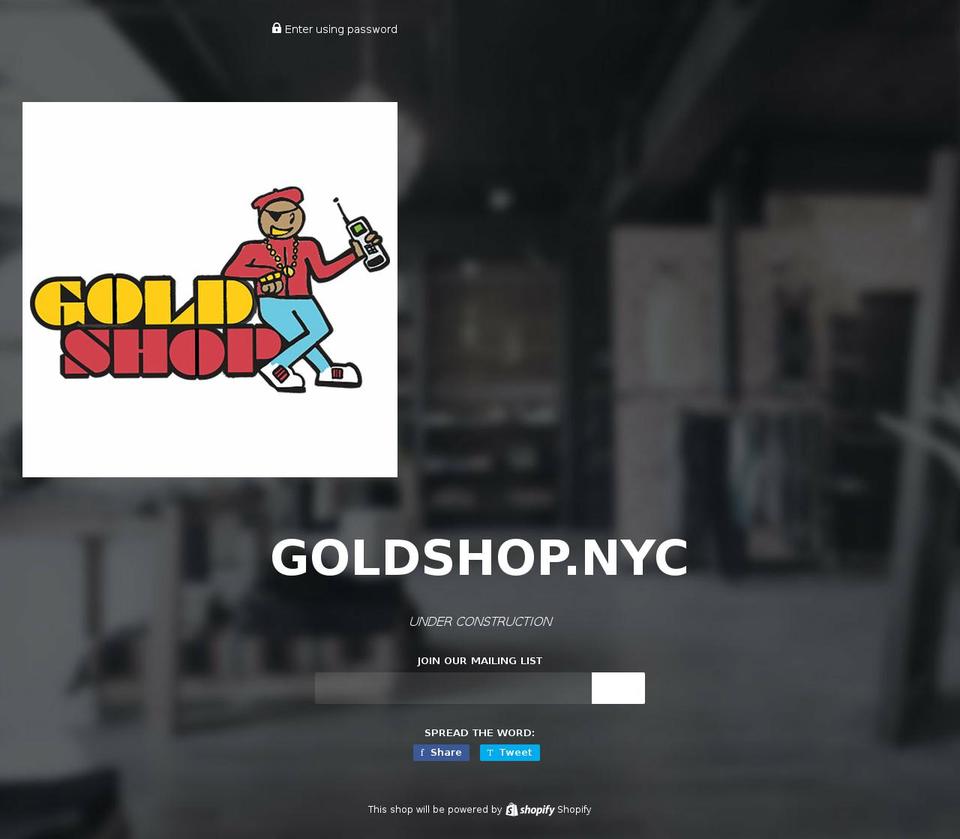 goldshop.nyc shopify website screenshot