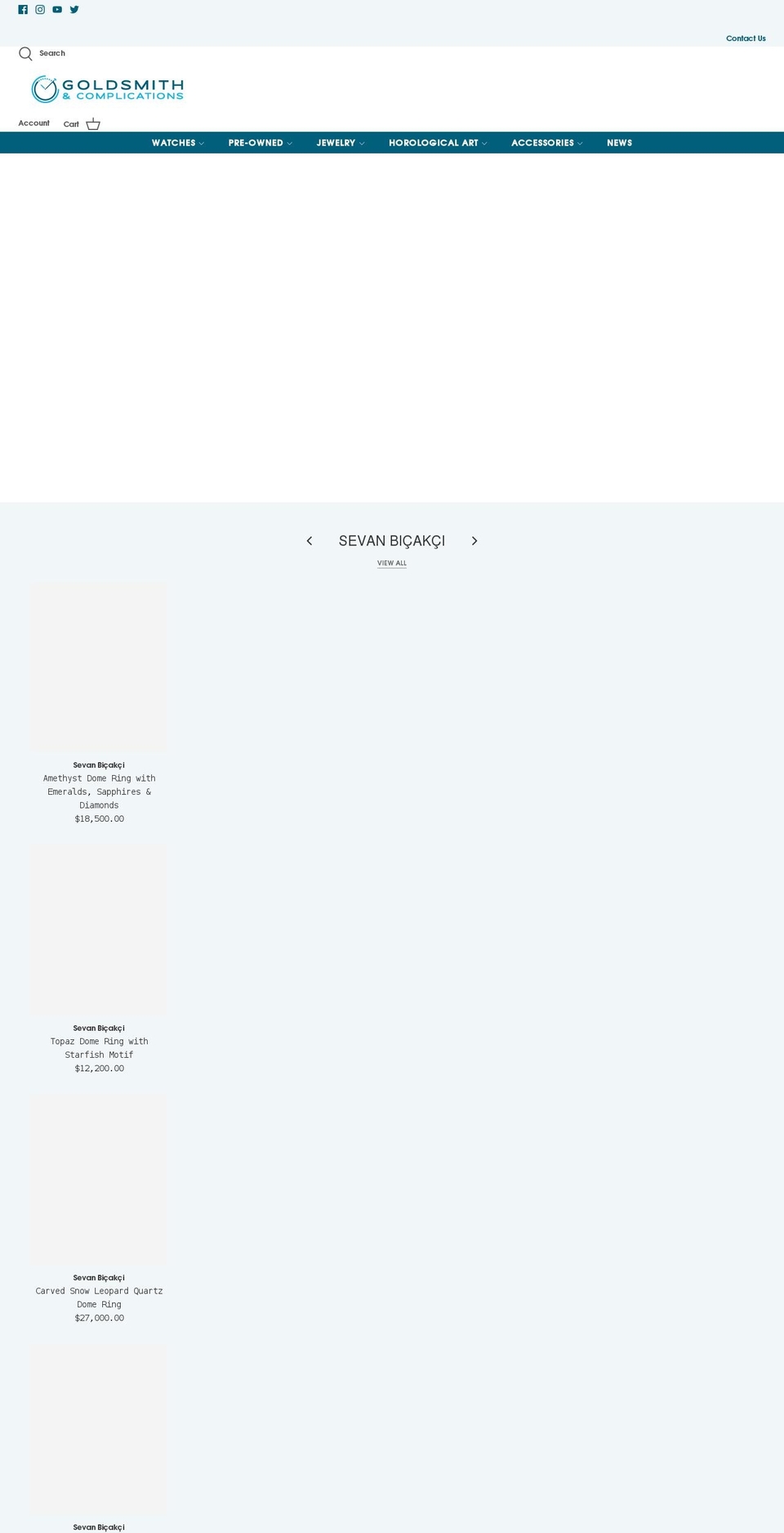 goldsmithandcomplications.com shopify website screenshot