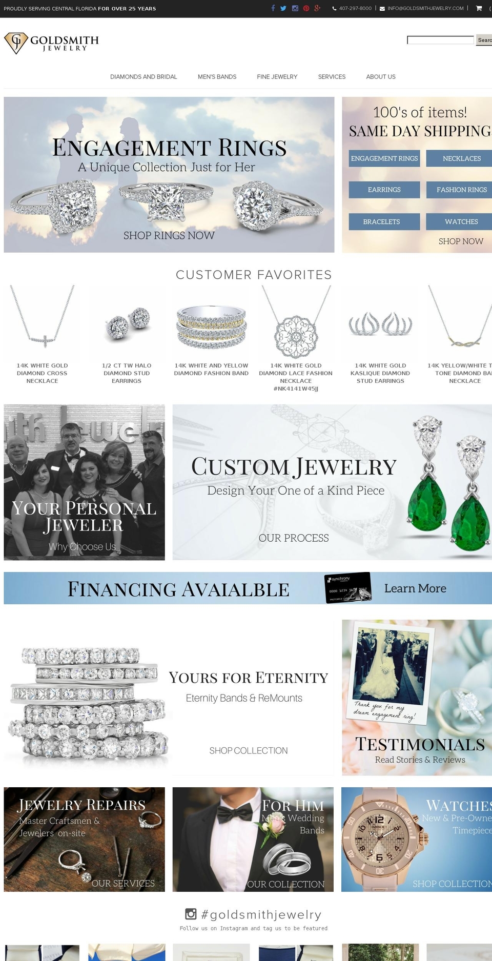 goldsmithjewelry.com shopify website screenshot