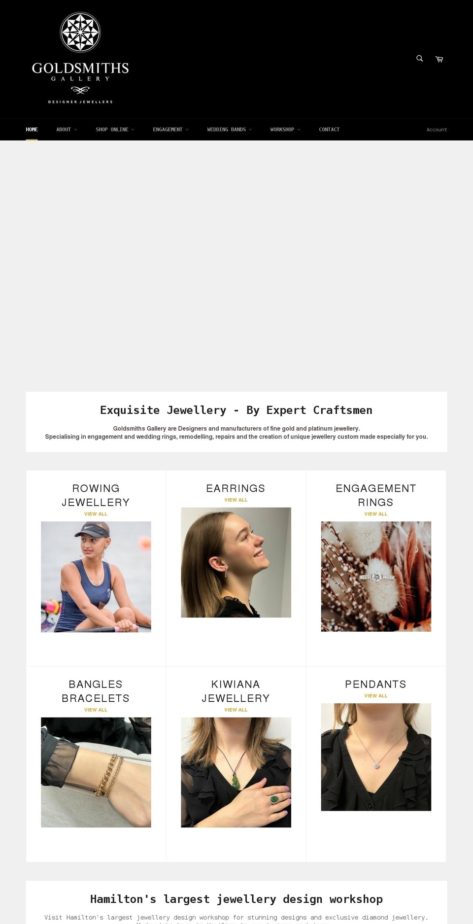 goldsmithsgallery.co.nz shopify website screenshot