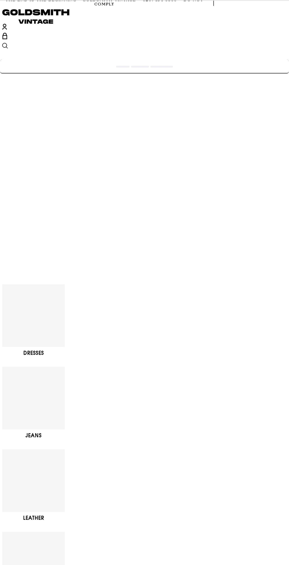 goldsmithvintage.com shopify website screenshot