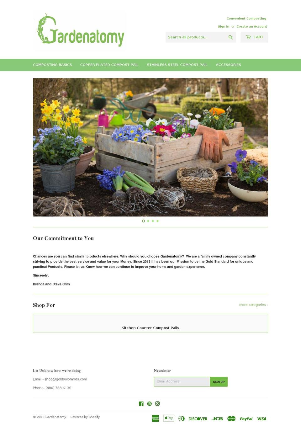 Gardenatomy Shopify theme site example goldsolbrands.com