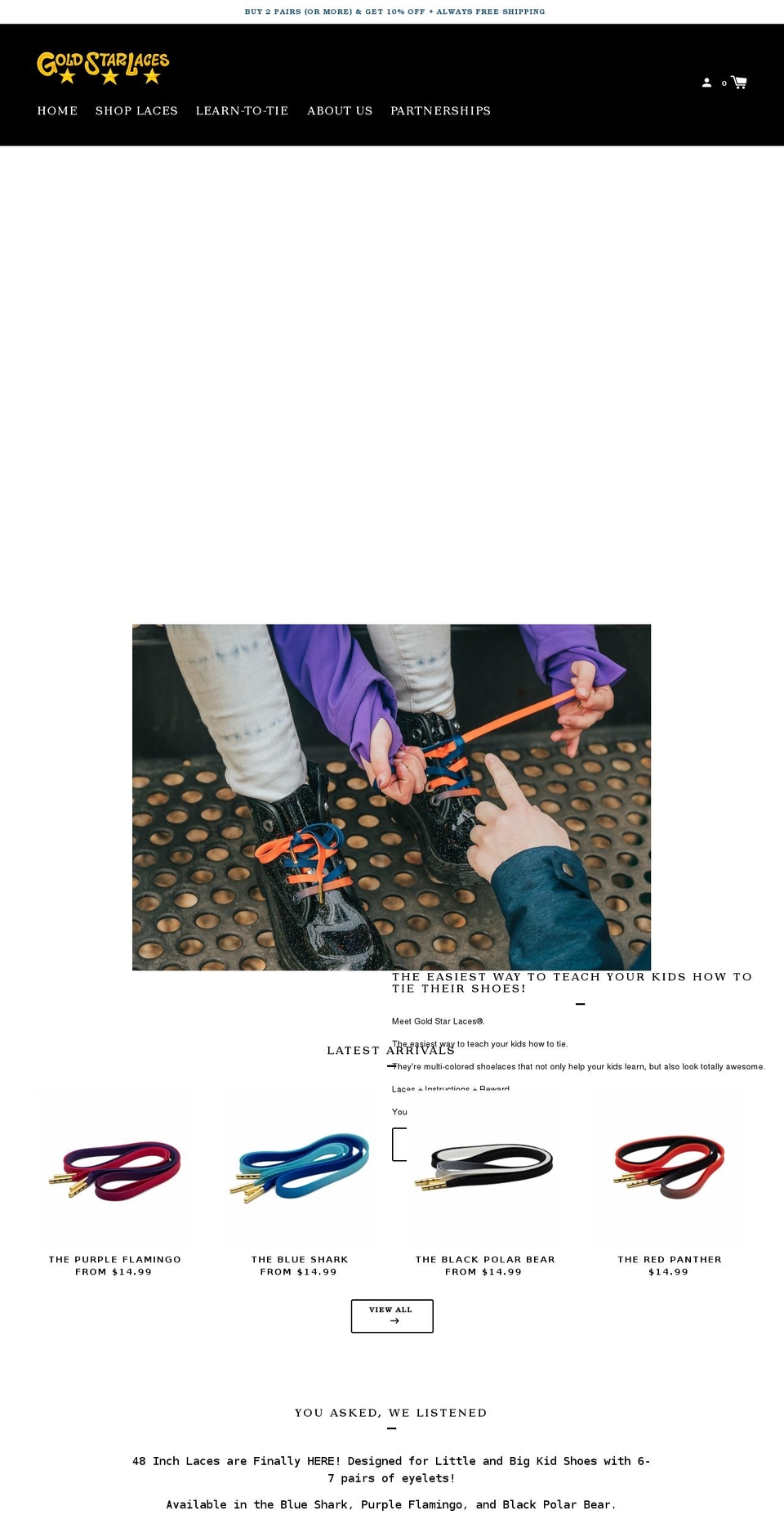 goldstarlaces.com shopify website screenshot