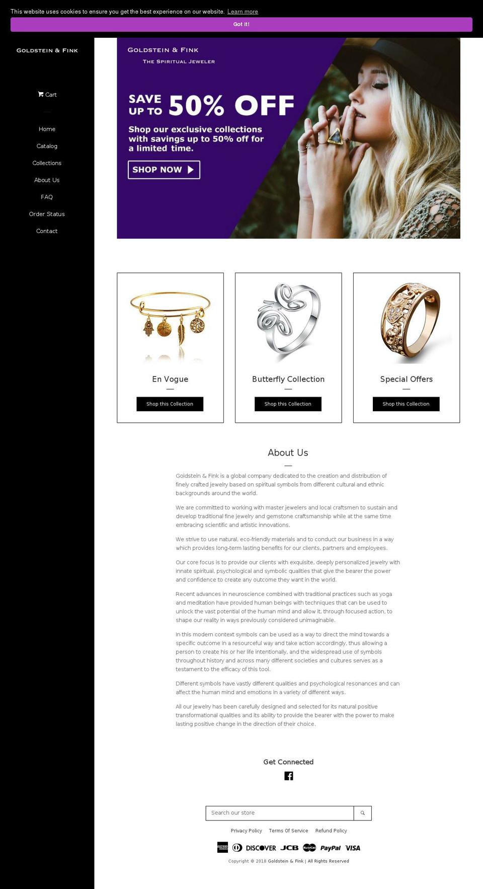 Gems Shopify theme site example goldsteinfink.com