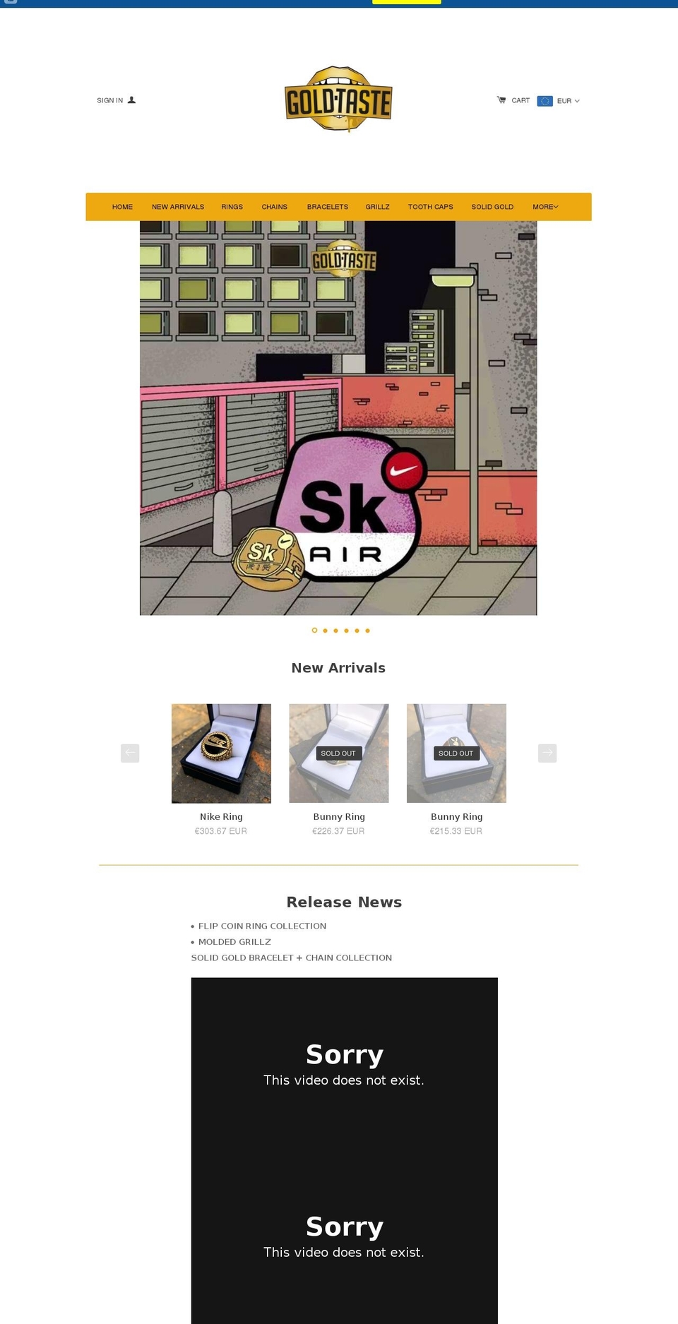 goldtaste.co.uk shopify website screenshot