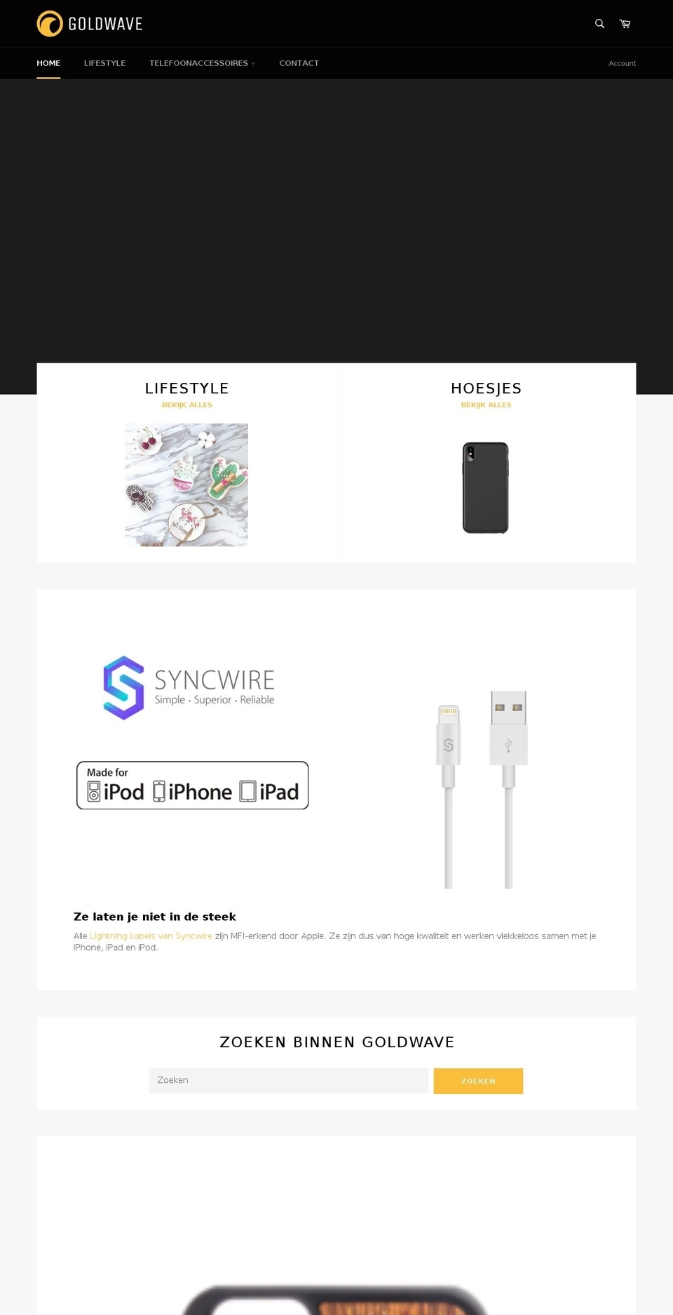 goldwave.nl shopify website screenshot