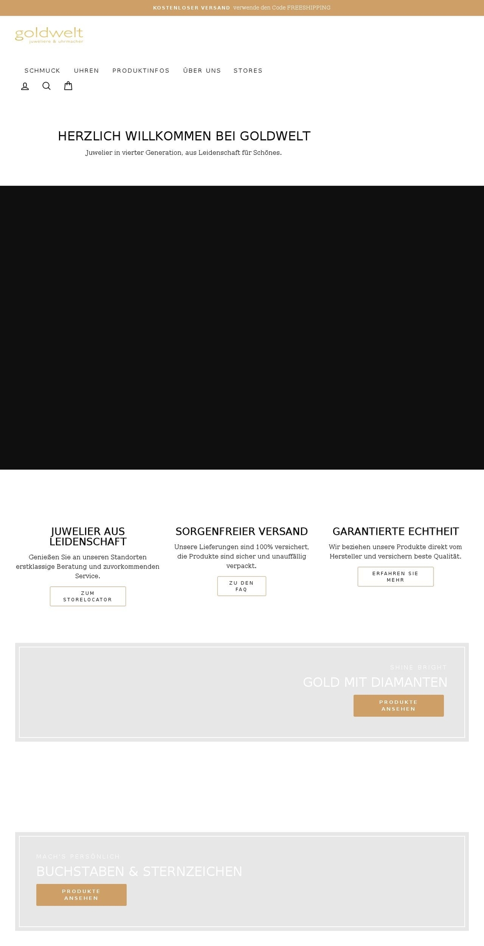 goldwelt.com shopify website screenshot