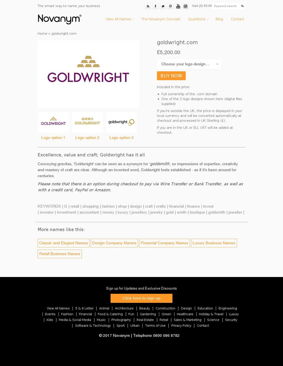 goldwright.com shopify website screenshot