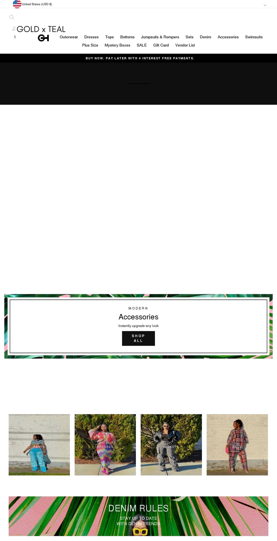 goldxteal.com shopify website screenshot