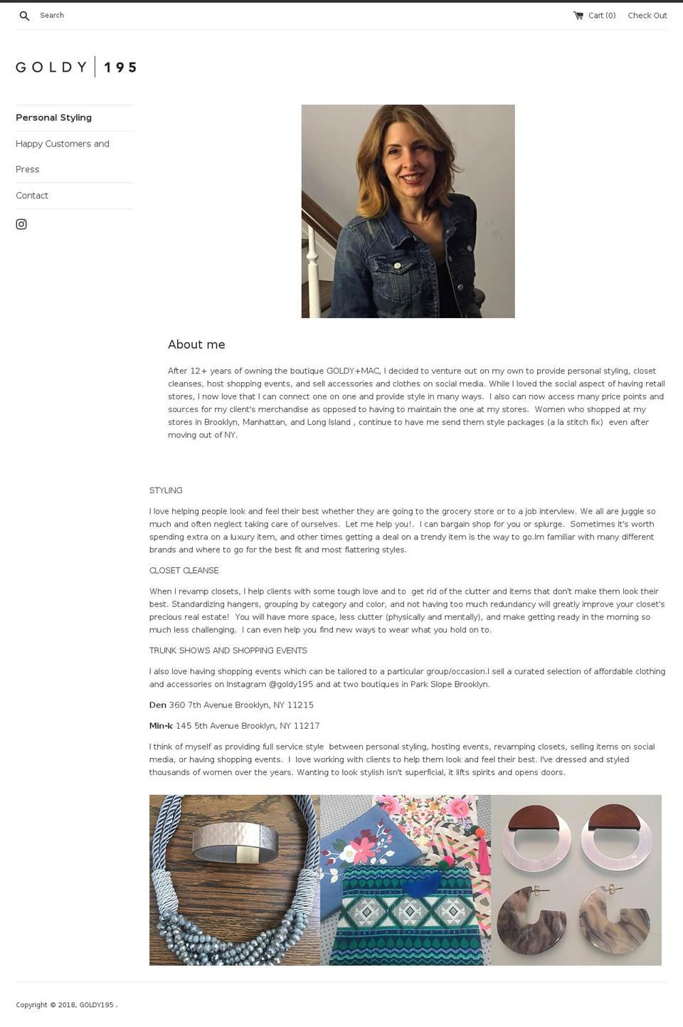 goldy195.com — Shopify storefront screenshot