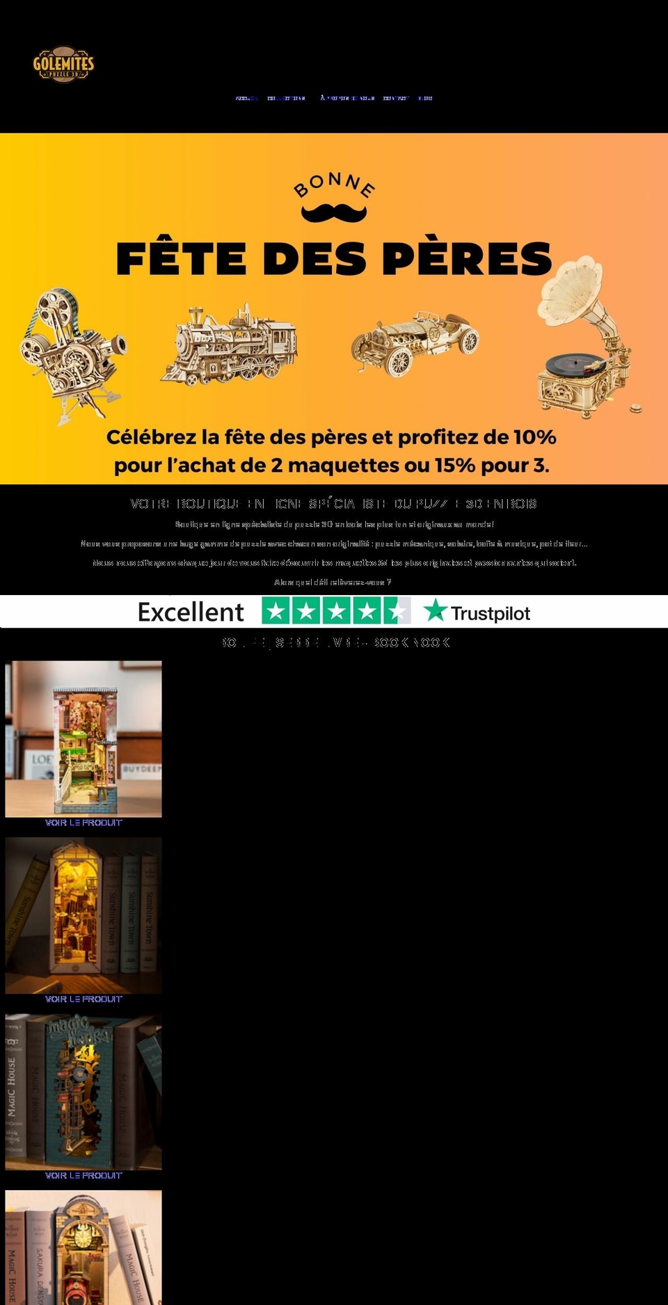 golemites.com shopify website screenshot