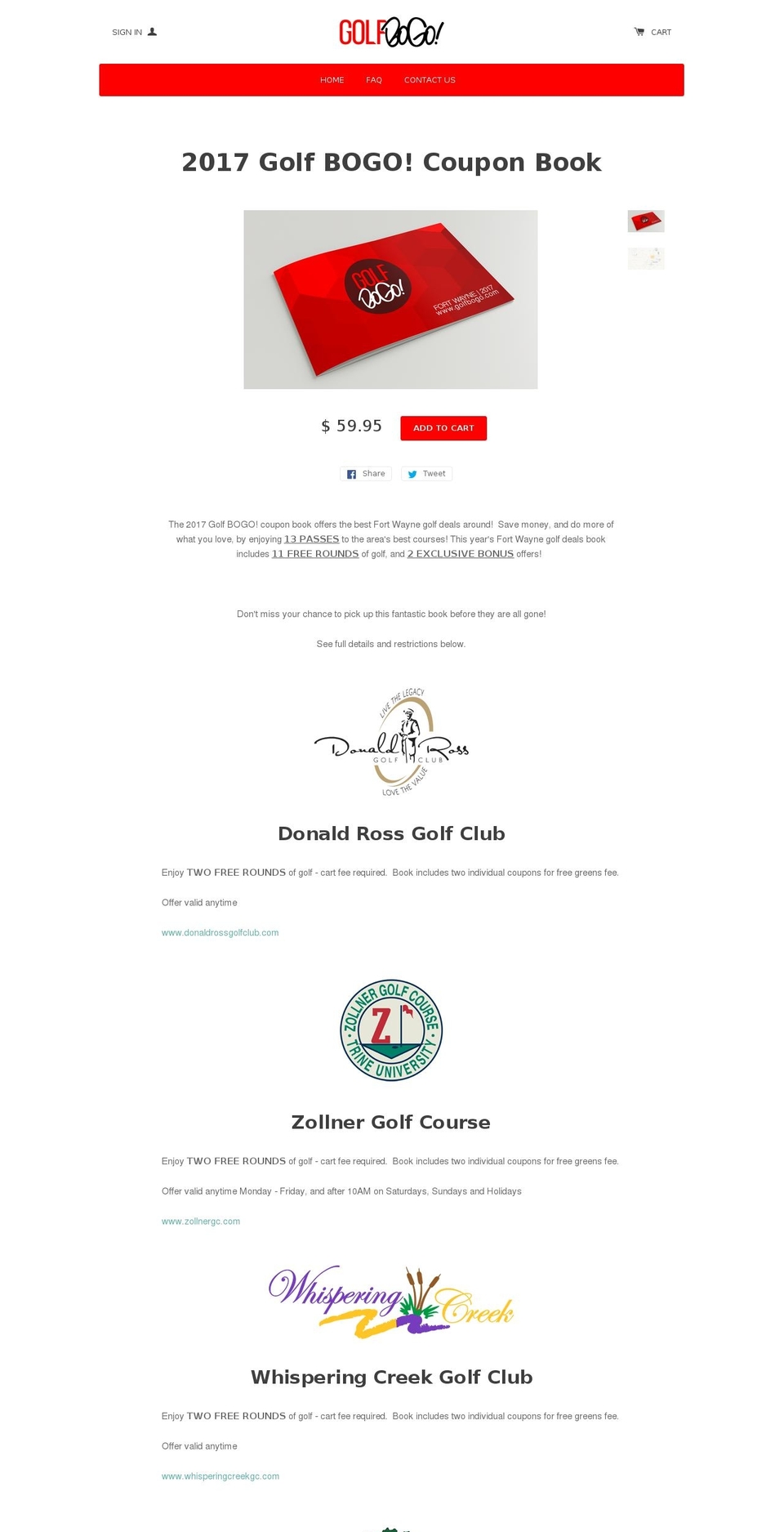 Solo - update Shopify theme site example golf-bogo.com