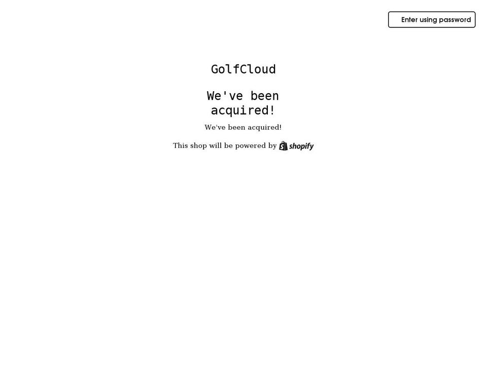 golf-cloud.com shopify website screenshot