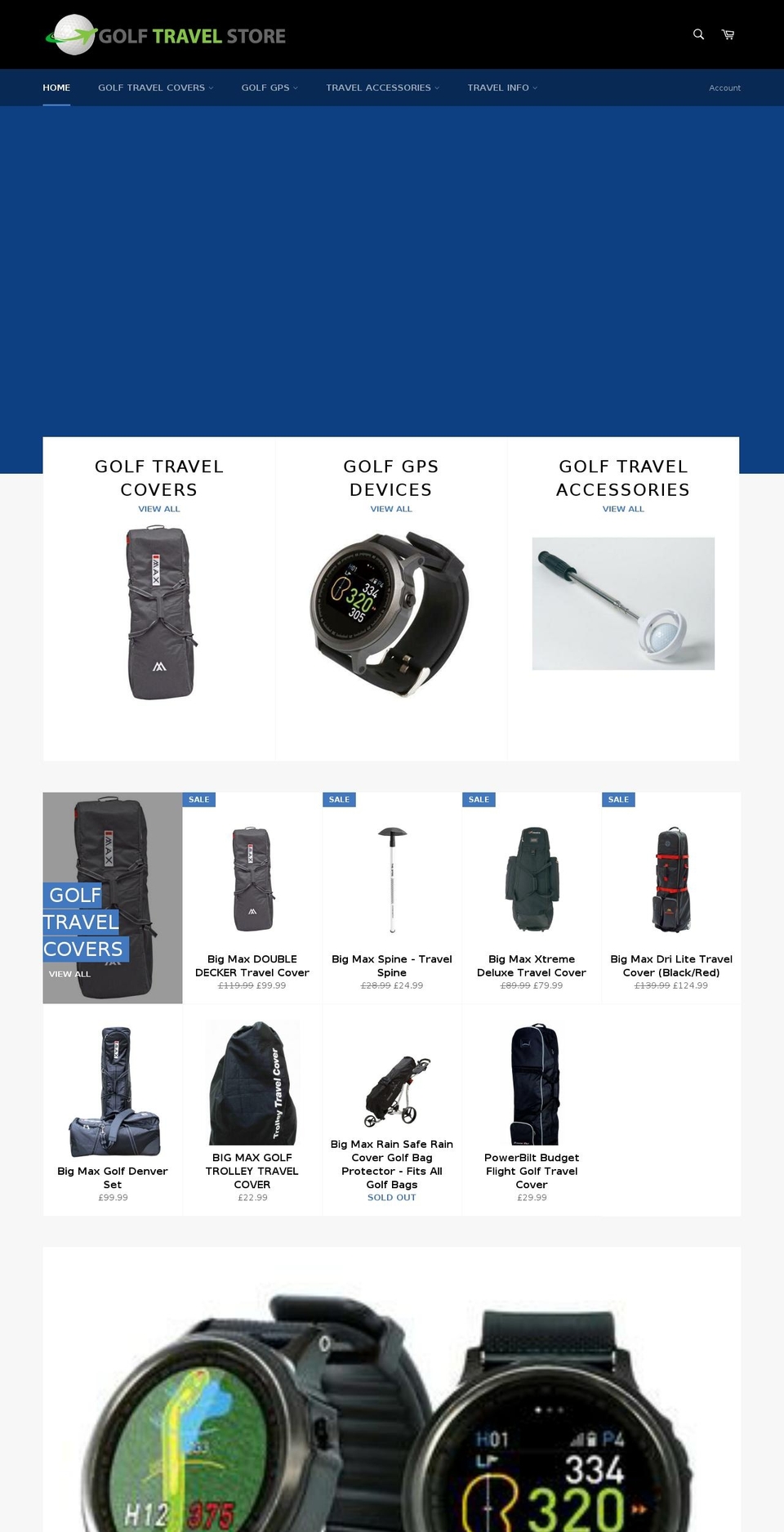 golf-travel-store.com — Shopify storefront screenshot
