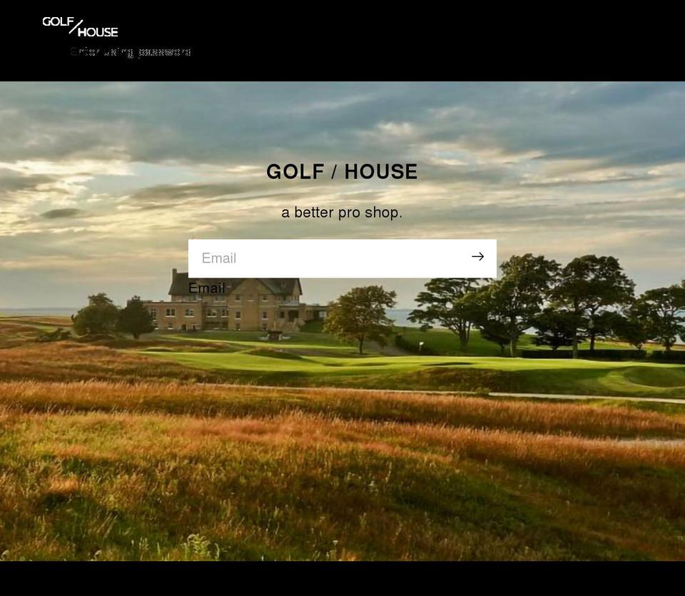 golf.house shopify website screenshot