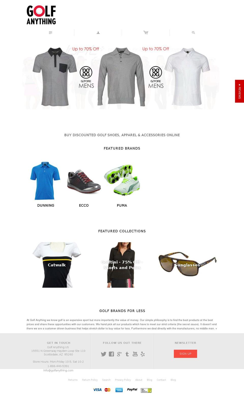 golfanything.com shopify website screenshot