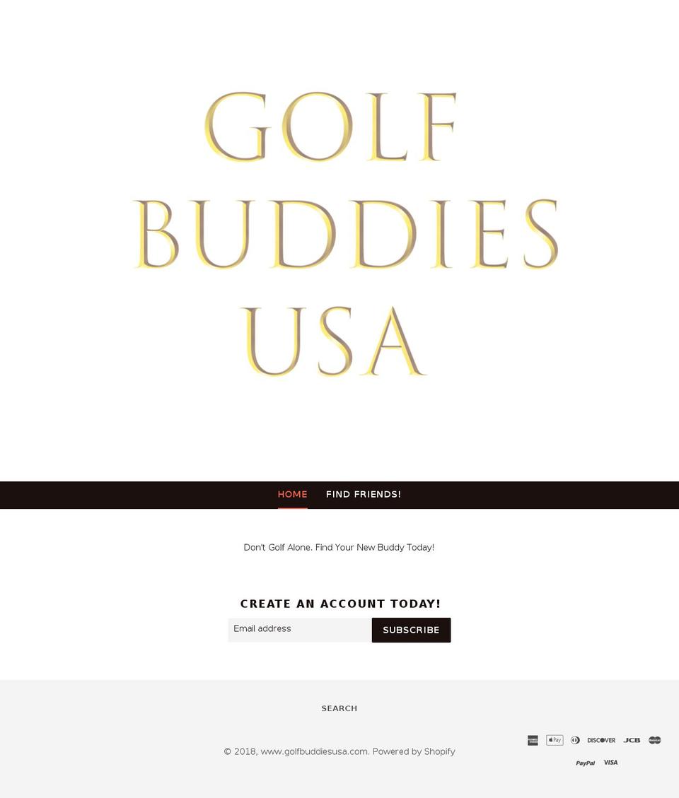 golfbuddiesusa.com — Shopify storefront screenshot