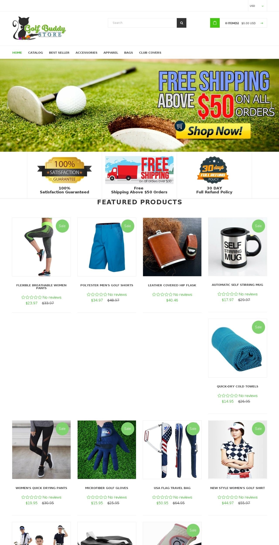 golfbuddystore.com shopify website screenshot