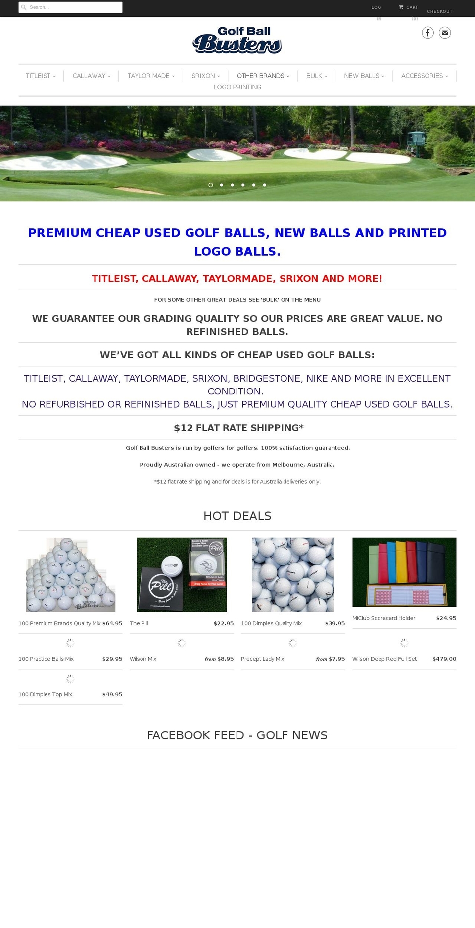 golfbusters.com shopify website screenshot