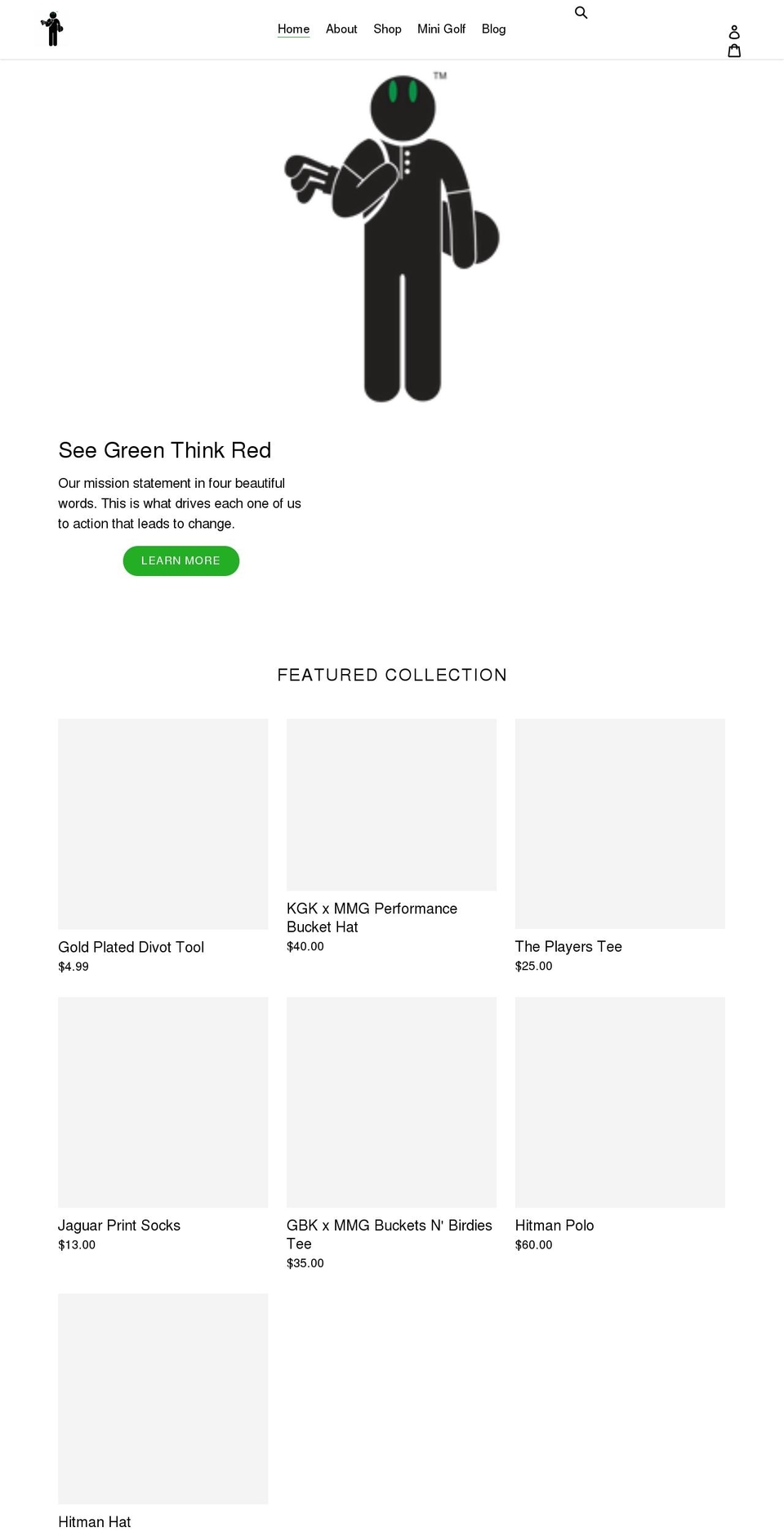 golfbykelly.com shopify website screenshot