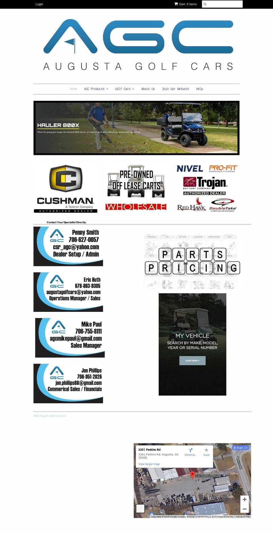 golfcartsaugusta.org shopify website screenshot
