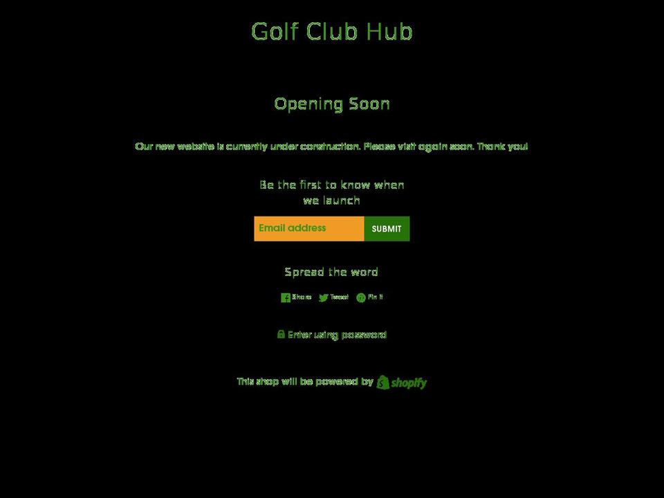 golfclubhub.com — Shopify storefront screenshot