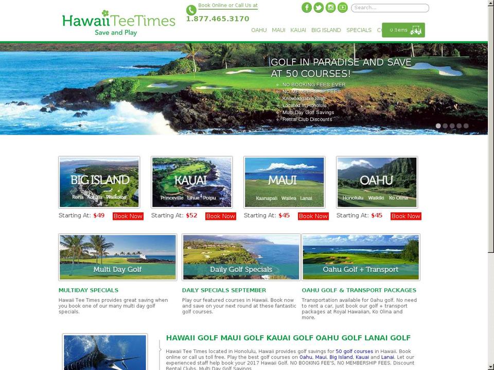golfcourseshawaii.com — Shopify storefront screenshot