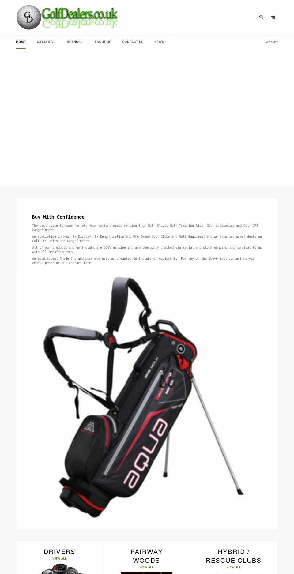 golfdealers.co.uk shopify website screenshot