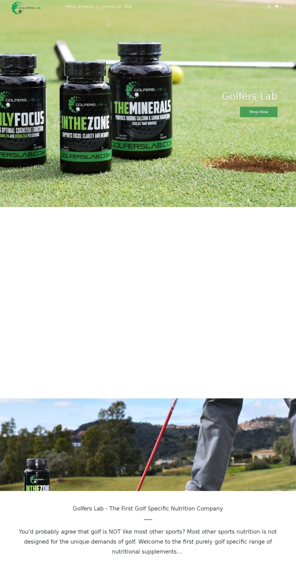 golferslab.com shopify website screenshot