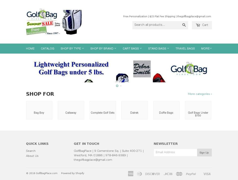golfersplace.com shopify website screenshot