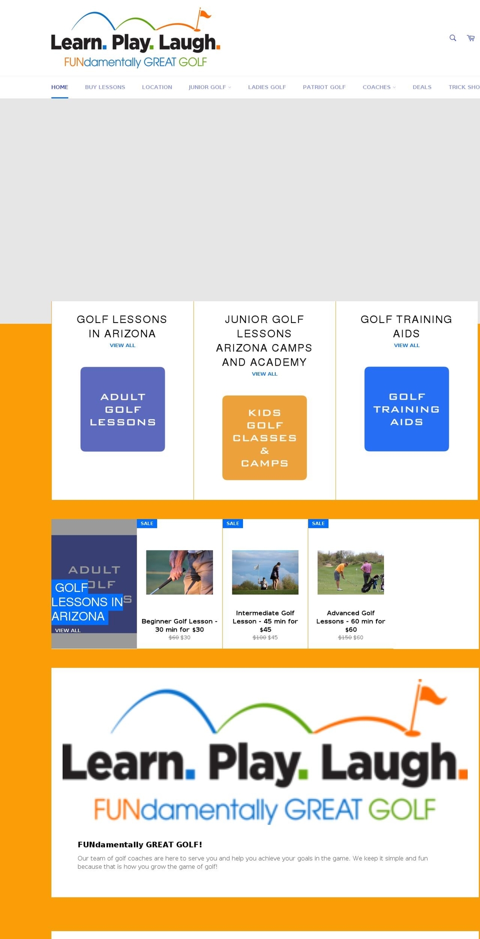 golfgame.guru shopify website screenshot