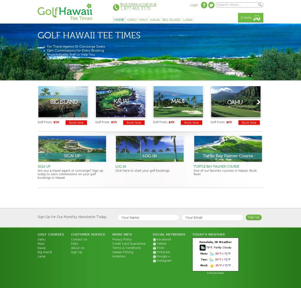 golfhawaiiteetimes.com shopify website screenshot