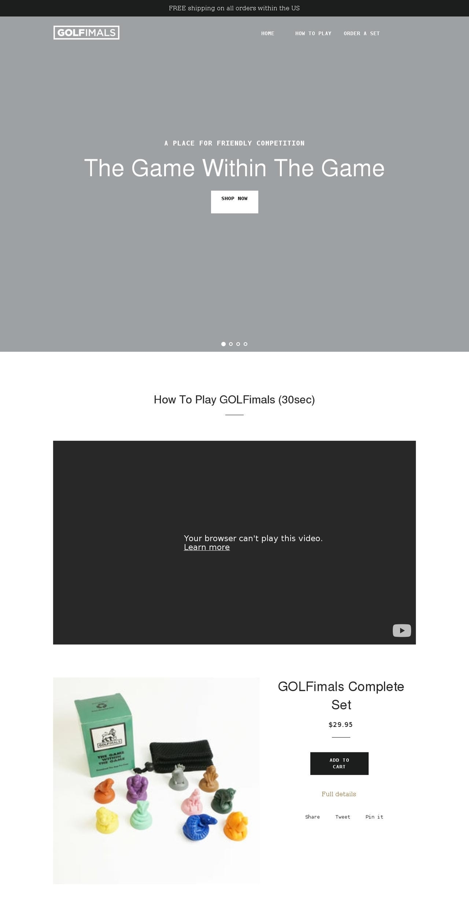 golfimals.com shopify website screenshot
