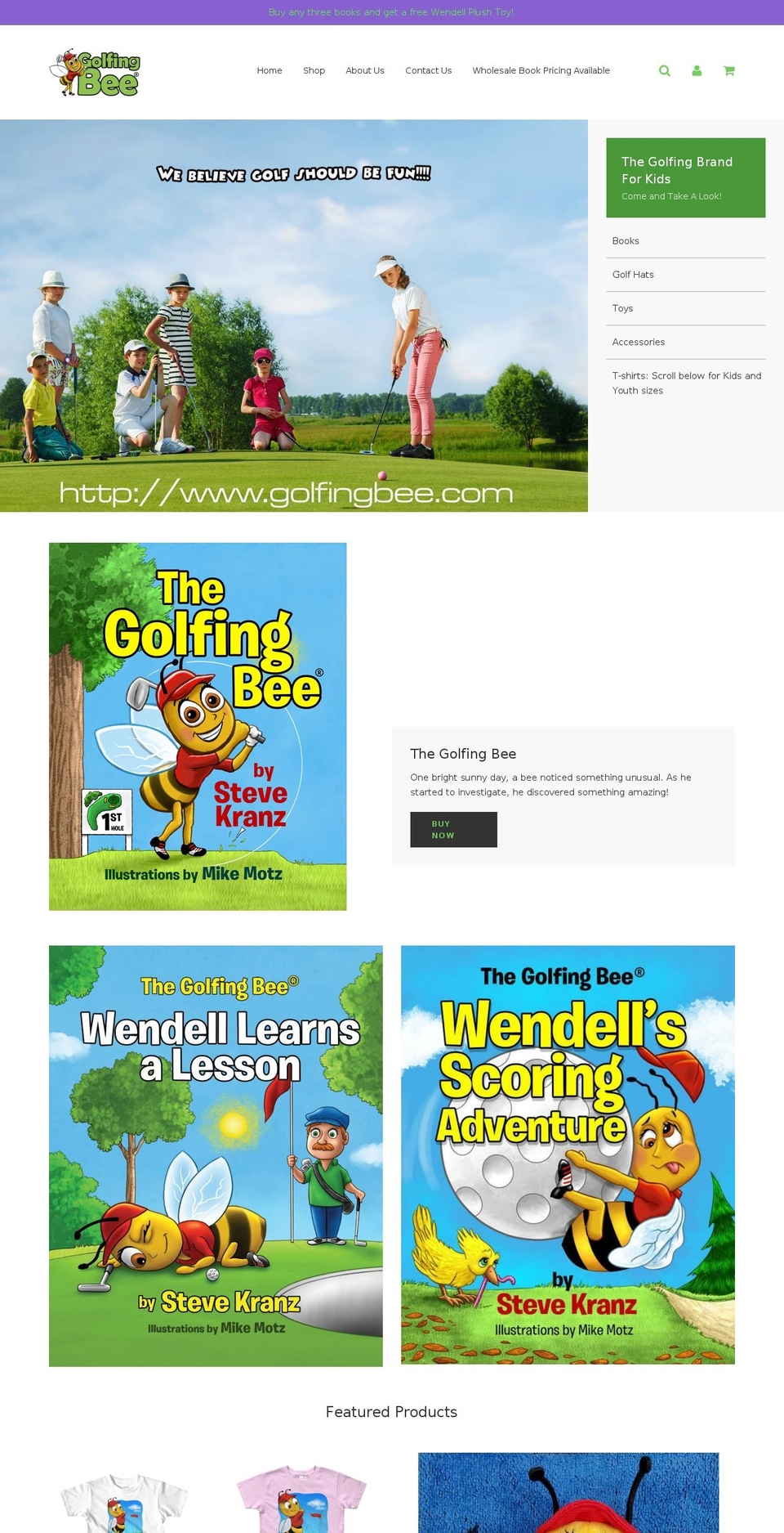 golfingbee.com shopify website screenshot