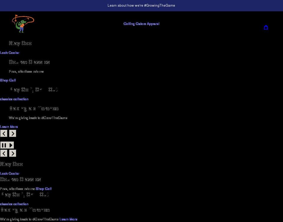 golfinggators.com shopify website screenshot