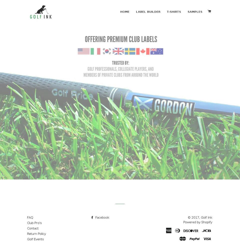 golfink.com shopify website screenshot