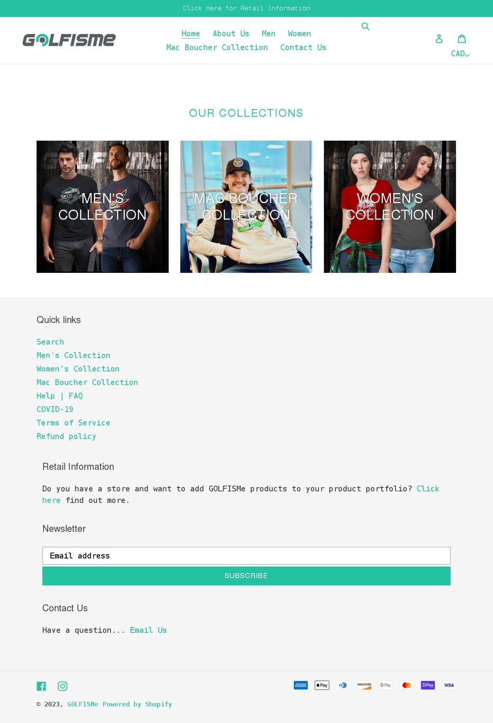 golfisme.com shopify website screenshot